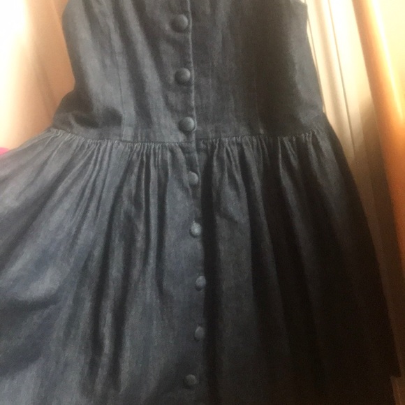 Ralph Lauren Fully Lined Denim Twirl Dress w/ ribbon, 7 - Picture 6 of 6